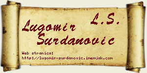 Lugomir Surdanović vizit kartica